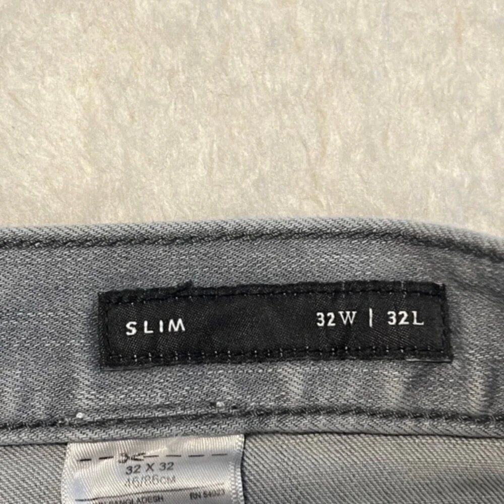 Banana Republic Mens Gray Wash Slim Stretch Jeans 32x32 Cotton Blend